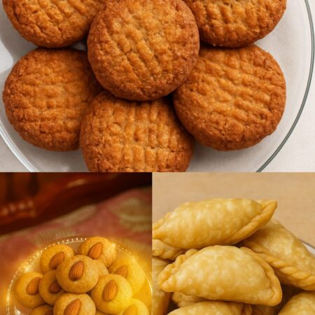 THEKUA + GUJIYA + PEDA  Bunch Of Snacks ( 250g each )